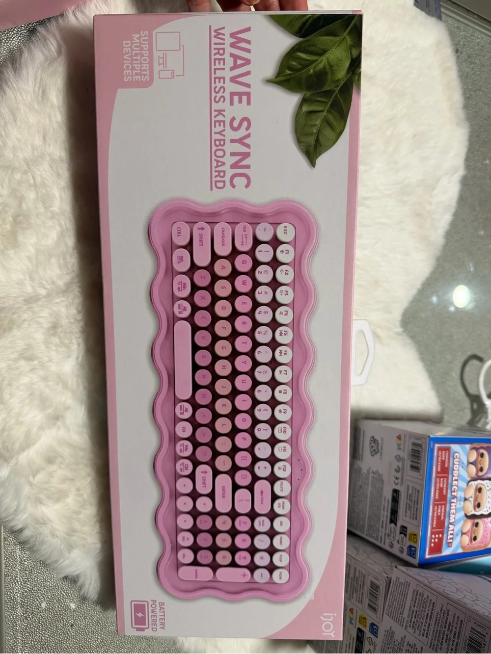 Wave Sync Wireless Tablet Keyboard - Pink